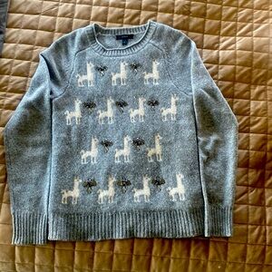 Holiday crew sweater with some bling!